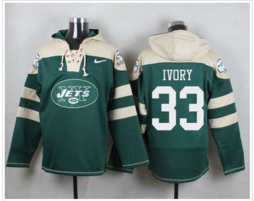 Nike New York Jets #33 Chris Ivory Green Player Pullover NFL Hoodie Nike New York Jets #33 Chris Ivory Green Player Pullover NFL Hoodie