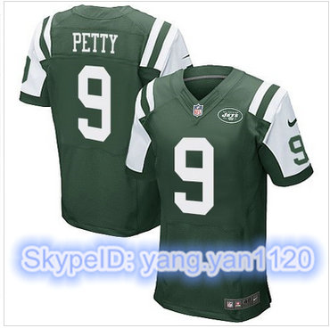 Nike New York Jets #9 Bryce Petty Green Team Color Men's Stitched NFL Elite Jersey