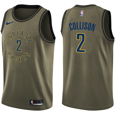 Nike Pacers #2 Darren Collison Green Salute to Service Youth NBA Swingman Jersey