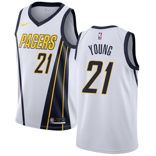 Nike Pacers #21 Thaddeus Young White NBA Swingman Earned Edition Jersey Nike Pacers #21 Thaddeus Young White NBA Swingman Earned Edition Jersey