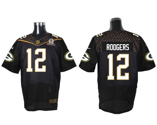 Nike Packers #12 Aaron Rodgers Black 2016 Pro Bowl Men's Stitched NFL Elite Jersey Nike Packers #12 Aaron Rodgers Black 2016 Pro Bowl Men's Stitched NFL Elite Jersey