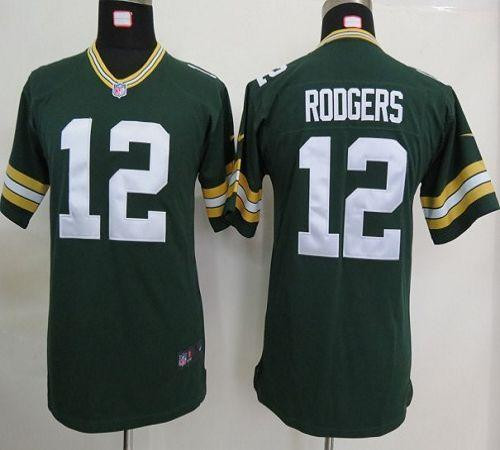 Nike Packers #12 Aaron Rodgers Green Team Color Youth Stitched NFL Elite Jersey Nike Packers #12 Aaron Rodgers Green Team Color Youth Stitched NFL Elite Jersey