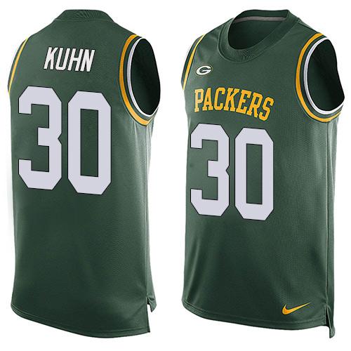Nike Packers #30 John Kuhn Green Team Color Men's Stitched NFL Limited Tank Top Jersey Nike Packers #30 John Kuhn Green Team Color Men's Stitched NFL Limited Tank Top Jersey