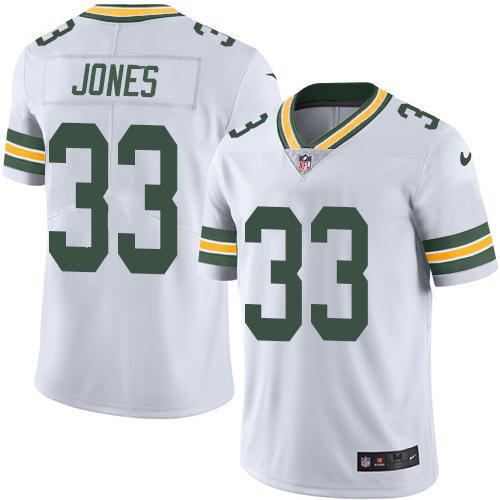 Nike Packers #33 Aaron Jones White Men's Stitched NFL Vapor Untouchable Limited Jersey