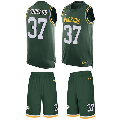 Nike Packers #37 Sam Shields Green Team Color Men's Stitched NFL Limited Tank Top Suit Jersey Nike Packers #37 Sam Shields Green Team Color Men's Stitched NFL Limited Tank Top Suit Jersey