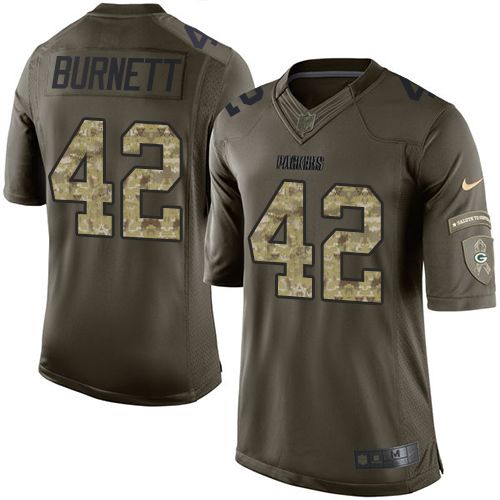 Nike Packers #42 Morgan Burnett Green Men's Stitched NFL Limited Salute To Service Jersey Nike Packers #42 Morgan Burnett Green Men's Stitched NFL Limited Salute To Service Jersey