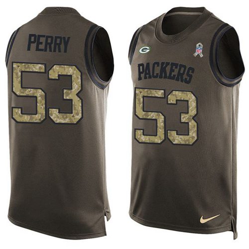Nike Packers #53 Nick Perry Green Men's Stitched NFL Limited Salute To Service Tank Top Jersey Nike Packers #53 Nick Perry Green Men's Stitched NFL Limited Salute To Service Tank Top Jersey
