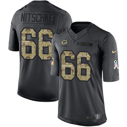 Nike Packers #66 Ray Nitschke Black Men's Stitched NFL Limited 2016 Salute To Service Jersey Nike Packers #66 Ray Nitschke Black Men's Stitched NFL Limited 2016 Salute To Service Jersey