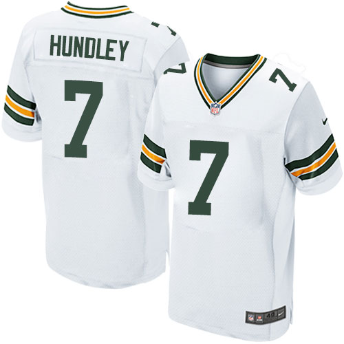 Nike Packers #7 Brett Hundley Men's Elite White NFL Jersey