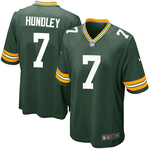 Nike Packers #7 Brett Hundley Men's Game Green Team Color NFL Jersey