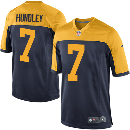 Nike Packers #7 Brett Hundley Men's Game Navy Blue Alternate NFL Jersey