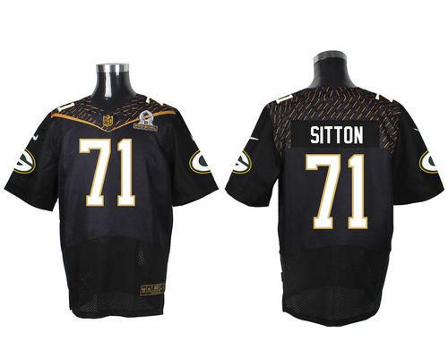Nike Packers #71 Josh Sitton Black 2016 Pro Bowl Men's Stitched NFL Elite Jersey Nike Packers #71 Josh Sitton Black 2016 Pro Bowl Men's Stitched NFL Elite Jersey