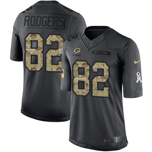 Nike Packers #82 Richard Rodgers Black Men's Stitched NFL Limited 2016 Salute To Service Jersey Nike Packers #82 Richard Rodgers Black Men's Stitched NFL Limited 2016 Salute To Service Jersey