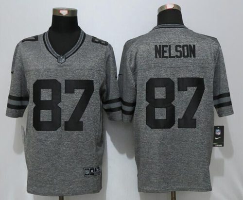 Nike Packers #87 Jordy Nelson Gray Men's Stitched NFL Limited Gridiron Gray Jersey Nike Packers #87 Jordy Nelson Gray Men's Stitched NFL Limited Gridiron Gray Jersey