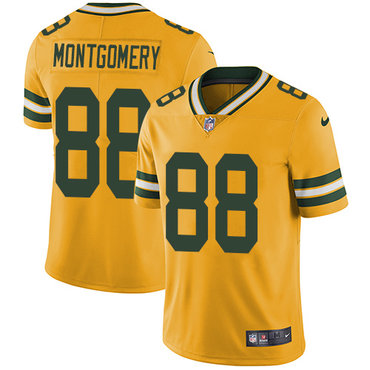 Nike Packers #88 Ty Montgomery Yellow Men's Stitched NFL Limited Rush Jersey Nike Packers #88 Ty Montgomery Yellow Men's Stitched NFL Limited Rush Jersey