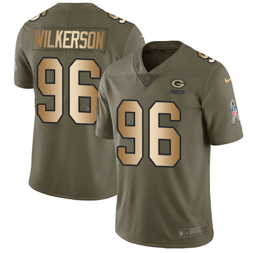 Nike Packers #96 Muhammad Wilkerson Olive Gold Men's Stitched NFL Limited 2017 Salute To Service Jersey