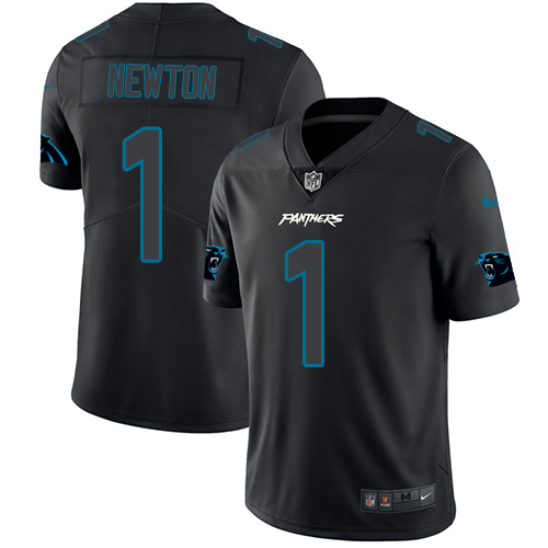 Nike Panthers #1 Cam Newton Black Men's Stitched NFL Limited Rush Impact Jersey Nike Panthers #1 Cam Newton Black Men's Stitched NFL Limited Rush Impact Jersey
