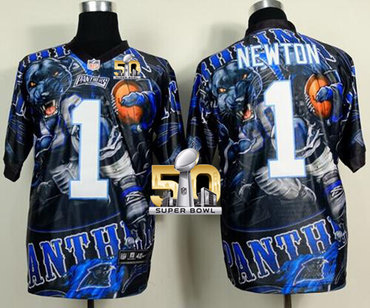 Nike Panthers #1 Cam Newton Team Color Super Bowl 50 Men's Stitched NFL Elite Fanatical Version Jersey Nike Panthers #1 Cam Newton Team Color Super Bowl 50 Men's Stitched NFL Elite Fanatical Version Jersey