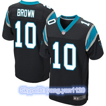 Nike Panthers #10 Corey Brown Black Team Color Men's Stitched NFL Elite Jersey