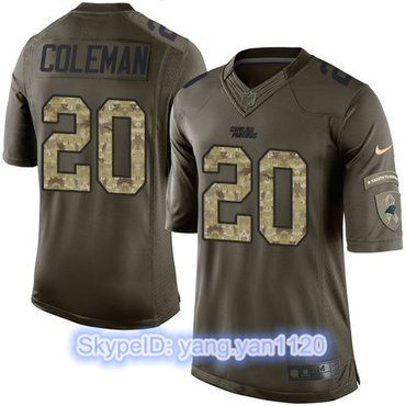 Nike Panthers #20 Kurt Coleman Green Men's Stitched NFL Limited Salute to Service Jersey Nike Panthers #20 Kurt Coleman Green Men's Stitched NFL Limited Salute to Service Jersey