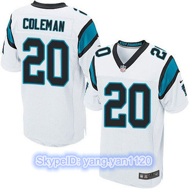 Nike Panthers #20 Kurt Coleman White Men's Stitched NFL Elite Jersey Nike Panthers #20 Kurt Coleman White Men's Stitched NFL Elite Jersey