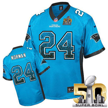 Nike Panthers #24 Josh Norman Blue Alternate Super Bowl 50 Men's Stitched NFL Elite Drift Fashion Jersey Nike Panthers #24 Josh Norman Blue Alternate Super Bowl 50 Men's Stitched NFL Elite Drift Fashion Jersey