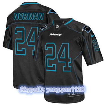 Nike Panthers #24 Josh Norman Lights Out Black Men's Stitched NFL Elite Jersey