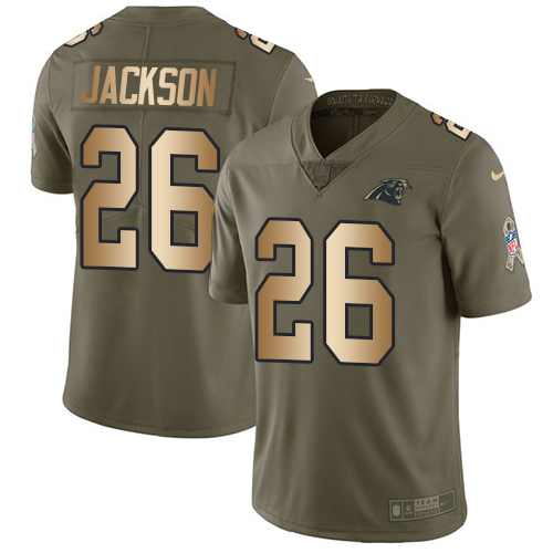 Nike Panthers #26 Donte Jackson Olive Gold Youth Stitched NFL Limited 2017 Salute to Service Jersey Nike Panthers #26 Donte Jackson Olive Gold Youth Stitched NFL Limited 2017 Salute to Service Jersey