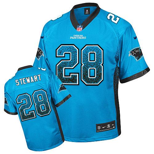 Nike Panthers #28 Jonathan Stewart Blue Alternate Men's Stitched NFL Elite Drift Fashion Jersey Nike Panthers #28 Jonathan Stewart Blue Alternate Men's Stitched NFL Elite Drift Fashion Jersey