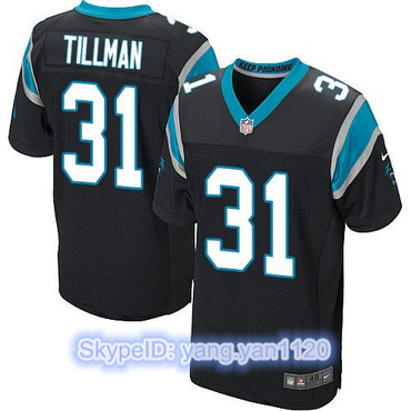 Nike Panthers #31 Charles Tillman Black Team Color Men's Stitched NFL Elite Jersey