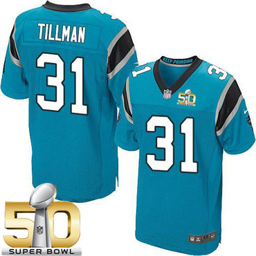 Nike Panthers #31 Charles Tillman Blue Alternate Super Bowl 50 Men's Stitched NFL Elite Jersey Nike Panthers #31 Charles Tillman Blue Alternate Super Bowl 50 Men's Stitched NFL Elite Jersey