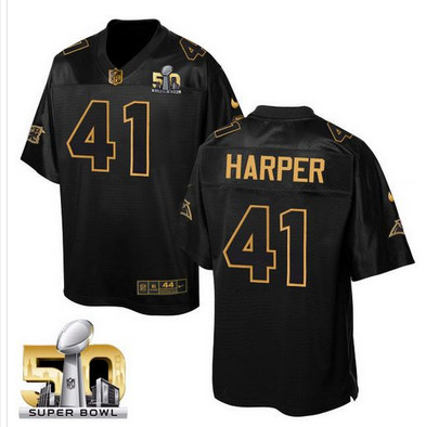Nike Panthers #41 Roman Harper Black Super Bowl 50 Men's Stitched NFL Elite Pro Line Gold Collection Jersey Nike Panthers #41 Roman Harper Black Super Bowl 50 Men's Stitched NFL Elite Pro Line Gold Collection Jersey