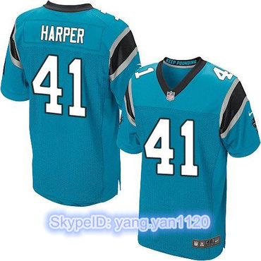 Nike Panthers #41 Roman Harper Blue Alternate Men's Stitched NFL Elite Jersey