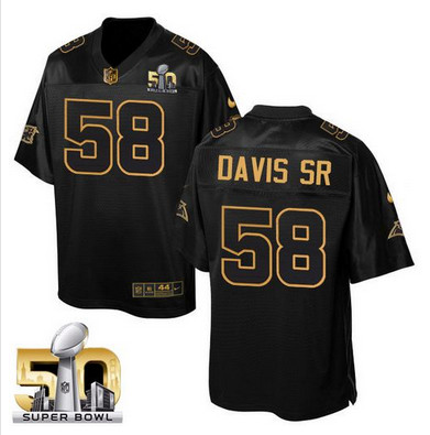 Nike Panthers #58 Thomas Davis Sr Black Super Bowl 50 Men's Stitched NFL Elite Pro Line Gold Collection Jersey Nike Panthers #58 Thomas Davis Sr Black Super Bowl 50 Men's Stitched NFL Elite Pro Line Gold Collection Jersey