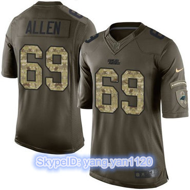 Nike Panthers #69 Jared Allen Green Men's Stitched NFL Limited Salute to Service Jersey Nike Panthers #69 Jared Allen Green Men's Stitched NFL Limited Salute to Service Jersey