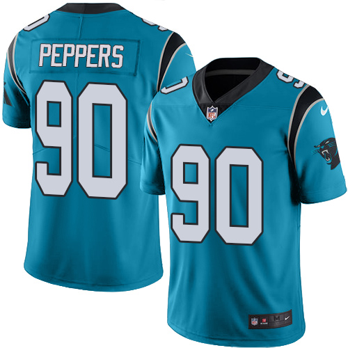 Nike Panthers #90 Julius Peppers Blue Alternate Men's Stitched NFL Vapor Untouchable Limited Jersey Nike Panthers #90 Julius Peppers Blue Alternate Men's Stitched NFL Vapor Untouchable Limited Jersey
