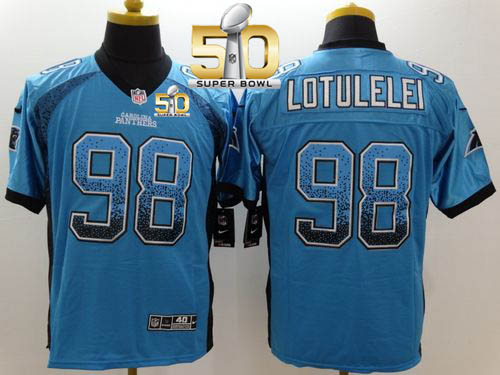Nike Panthers #98 Star Lotulelei Blue Alternate Super Bowl 50 Men's Stitched NFL Elite Drift Fashion Jersey Nike Panthers #98 Star Lotulelei Blue Alternate Super Bowl 50 Men's Stitched NFL Elite Drift Fashion Jersey