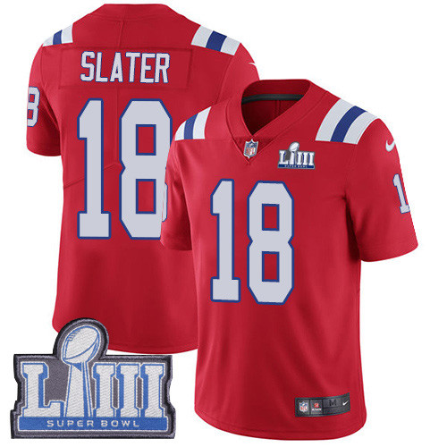 Nike Patriots #18 Matt Slater Red Alternate Super Bowl LIII Bound Youth Stitched NFL Vapor Untouchable Limited Jersey Nike Patriots #18 Matt Slater Red Alternate Super Bowl LIII Bound Youth Stitched NFL Vapor Untouchable Limited Jersey
