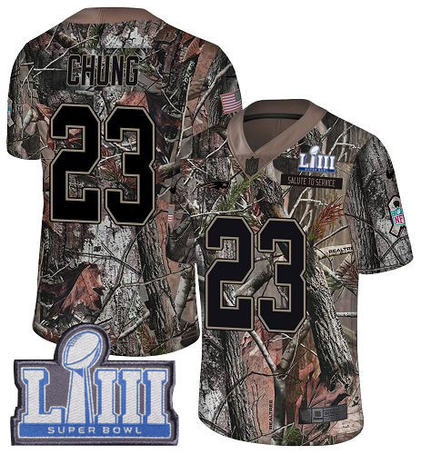 Nike Patriots #23 Patrick Chung Camo Super Bowl LIII Bound Youth Stitched NFL Limited Rush Realtree Jersey Nike Patriots #23 Patrick Chung Camo Super Bowl LIII Bound Youth Stitched NFL Limited Rush Realtree Jersey