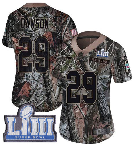 Nike Patriots #29 Duke Dawson Camo Super Bowl LIII Bound Women's Stitched NFL Limited Rush Realtree Jersey Nike Patriots #29 Duke Dawson Camo Super Bowl LIII Bound Women's Stitched NFL Limited Rush Realtree Jersey