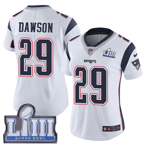 Nike Patriots #29 Duke Dawson White Super Bowl LIII Bound Women's Stitched NFL Vapor Untouchable Limited Jersey Nike Patriots #29 Duke Dawson White Super Bowl LIII Bound Women's Stitched NFL Vapor Untouchable Limited Jersey