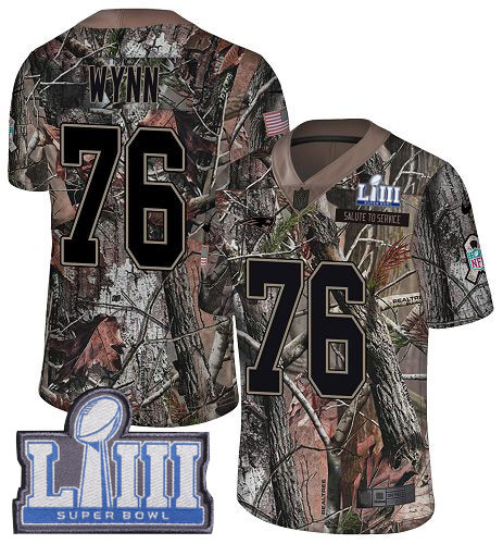 Nike Patriots #76 Isaiah Wynn Camo Super Bowl LIII Bound Youth Stitched NFL Limited Rush Realtree Jersey Nike Patriots #76 Isaiah Wynn Camo Super Bowl LIII Bound Youth Stitched NFL Limited Rush Realtree Jersey