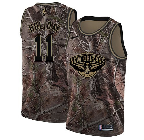Nike Pelicans #11 Jrue Holiday Camo NBA Swingman Realtree Collection Jersey