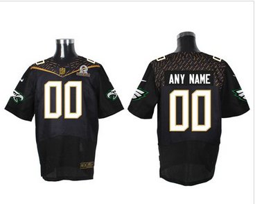 Nike Philadelphia Eagles Customized Black 2016 Pro Bowl Men's Stitched NFL Elite Jersey