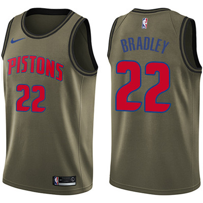 Nike Pistons #22 Avery Bradley Green Salute to Service Youth NBA Swingman Jersey