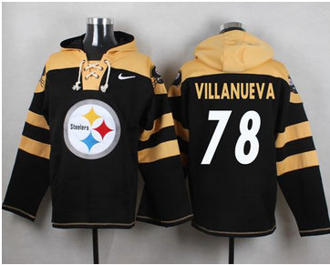 Nike Pittsburgh Steelers #78 Alejandro Villanueva Black Player Pullover NFL Hoodie Nike Pittsburgh Steelers #78 Alejandro Villanueva Black Player Pullover NFL Hoodie