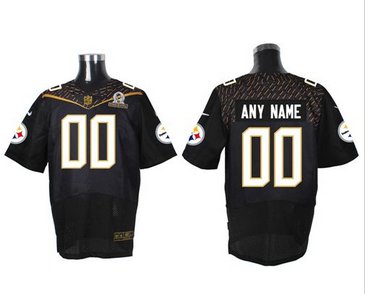 Nike Pittsburgh Steelers Customized Black 2016 Pro Bowl Men's Stitched NFL Elite Jersey Nike Pittsburgh Steelers Customized Black 2016 Pro Bowl Men's Stitched NFL Elite Jersey