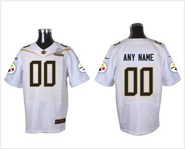 Nike Pittsburgh Steelers Customized White 2016 Pro Bowl Men's Stitched NFL Elite Jersey Nike Pittsburgh Steelers Customized White 2016 Pro Bowl Men's Stitched NFL Elite Jersey