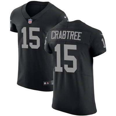 Nike Raiders #15 Michael Crabtree Black Team Color Men's Stitched NFL Vapor Untouchable Elite Jersey Nike Raiders #15 Michael Crabtree Black Team Color Men's Stitched NFL Vapor Untouchable Elite Jersey