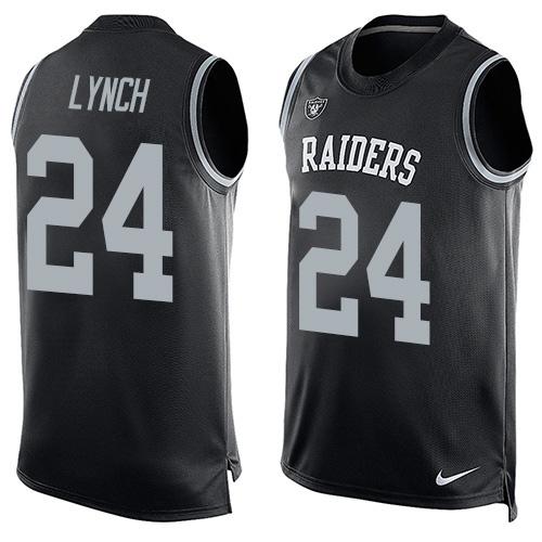 Nike Raiders #24 Marshawn Lynch Black Team Color Men's Stitched NFL Limited Tank Top Jersey Nike Raiders #24 Marshawn Lynch Black Team Color Men's Stitched NFL Limited Tank Top Jersey